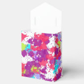 Colorful Abstract Splatter Paint, Red and Purple Geschenkschachtel (Geöffnet)