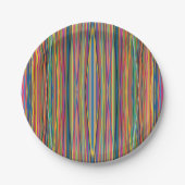 Colorful abstract stripes design pappteller (Vorderseite)