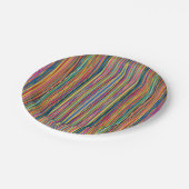 Colorful abstract stripes design pappteller (Schrägansicht)