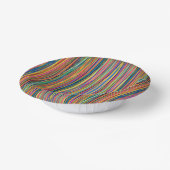 Colorful abstract stripes design pappteller (Gewinkelt)