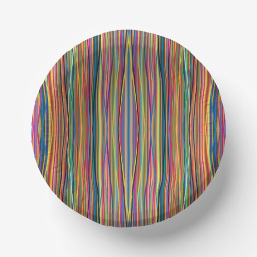 Colorful abstract stripes design pappteller (Vorderseite)
