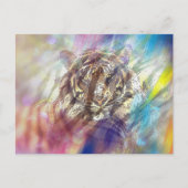 Colorful Abstract Tiger  Postkarte (Vorderseite)