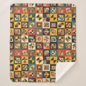 Colorful Abstract Tiled Geometrical Pattern Sherpadecke (Vorderseite)