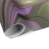 Colorful Abstract Violet Purple Khaki Fractal Art Geschenkpapier (Rolleneckpunkt)