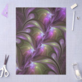 Colorful Abstract Violet Purple Khaki Fractal Art Seidenpapier (Basteln)