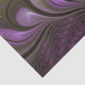 Colorful Abstract Violet Purple Khaki Fractal Art Seidenpapier (Detail)