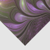 Colorful Abstract Violet Purple Khaki Fractal Art Seidenpapier (Detail)
