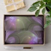 Colorful Abstract Violet Purple Khaki Fractal Art Seidenpapier (Geschenk)
