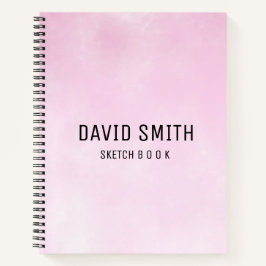 Colorful Abstract Watercolor Sketchbook Name Notizblock