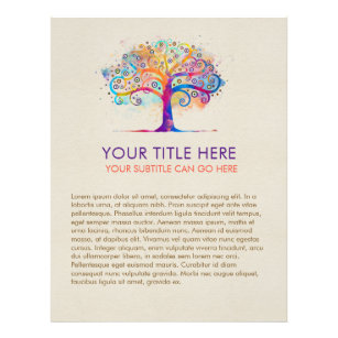 Colorful Abstract Watercolor Tree Flyer