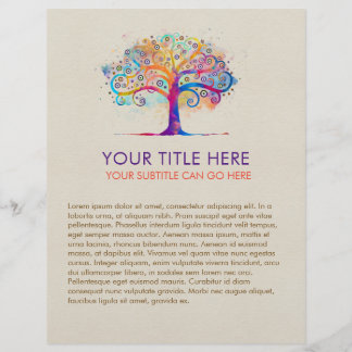 Colorful Abstract Watercolor Tree Flyer