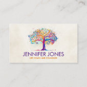 Colorful Abstract Watercolor Visitenkarte (Vorderseite)