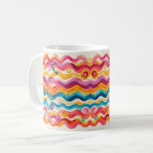 Colorful Abstract Wave Kaffeetasse (Vorderseite Links)