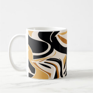 Colorful abstract wave pattern on beige. Vintage I Kaffeetasse