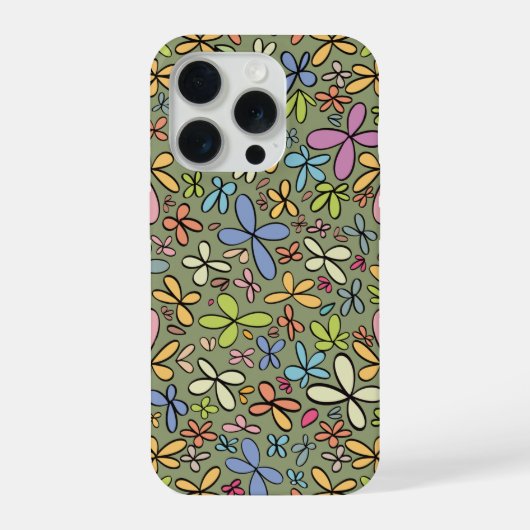 Colorful Abstract Wildflower Garden iPhone Hülle (Rückseite)