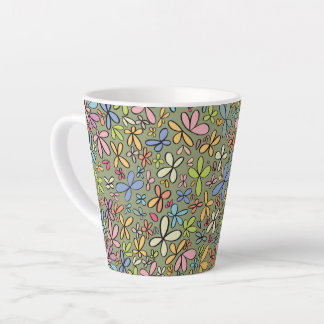 Colorful Abstract Wildflower Garden Milchtasse