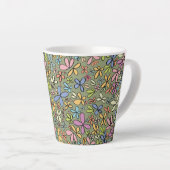 Colorful Abstract Wildflower Garden Milchtasse (Rechte Ecke)