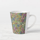 Colorful Abstract Wildflower Garden Milchtasse (Rechts)