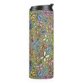 Colorful Abstract Wildflower Garden Thermosbecher (Nach links gedreht)