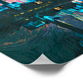 Colorful Abu Dhabi UAE Oil Paint Poster (Ecke)