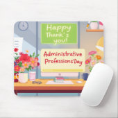 Colorful Admin Appreciation Desk Illustration Mousepad (Mit Mouse)