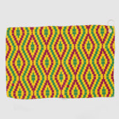 Colorful African Kente Pattern Golfhandtuch (Horizontal)
