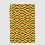 Colorful African Kente Pattern Golfhandtuch (Vorderseite)