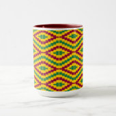 Colorful African Kente Pattern Tasse (Zentrum)