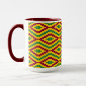 Colorful African Kente Pattern Tasse (Links)