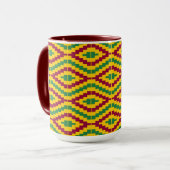 Colorful African Kente Pattern Tasse (Vorderseite Links)
