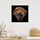 Colorful African Woman Poster (Küche)