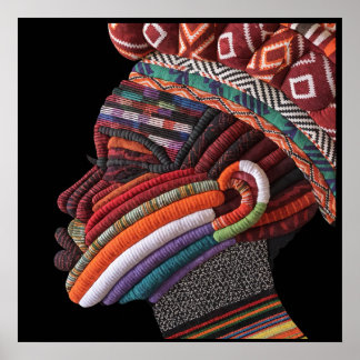 Colorful African Woman Poster