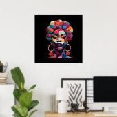 Colorful African Woman Poster (Heimbüro)