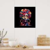 Colorful African Woman Poster (Küche)