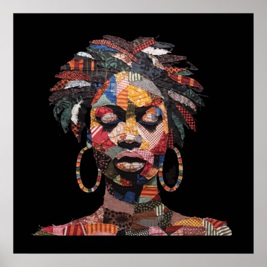 Colorful African Woman Poster (Vorne)