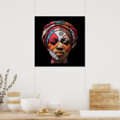 Colorful African Woman Poster (Küche)
