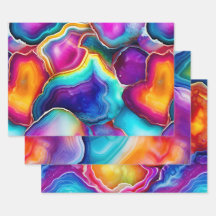 Colorful Agate Abstract with Swirling Layers