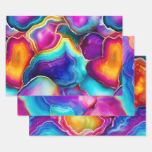 Colorful Agate Abstract with Swirling Layers
