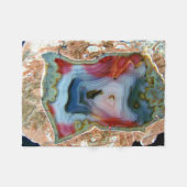 Colorful Agate Crystal Geode Fleece Blanket (Vorderseite (Horizontal))