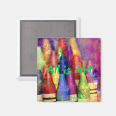 Colorful All is Art Crayon thematischer Kühlschran Magnet (Vorderseite/Rückseite)