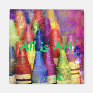 Colorful All is Art Crayon thematischer Kühlschran Magnet