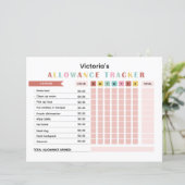 Colorful Allowance Tracker for Kids Chores (Stehend Vorderseite)