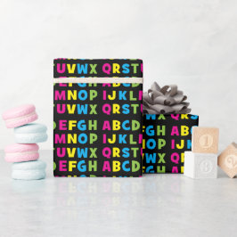 Colorful Alphabet Kindergarten Vorschule Alphabet Geschenkpapier
