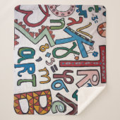 Colorful Alphabet Sherpa Blanket Sherpadecke (Vorderseite)