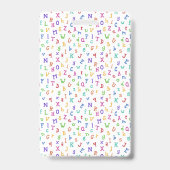 Colorful Alphabet Teacher Photo & Logo Ausweis (Rückseite)