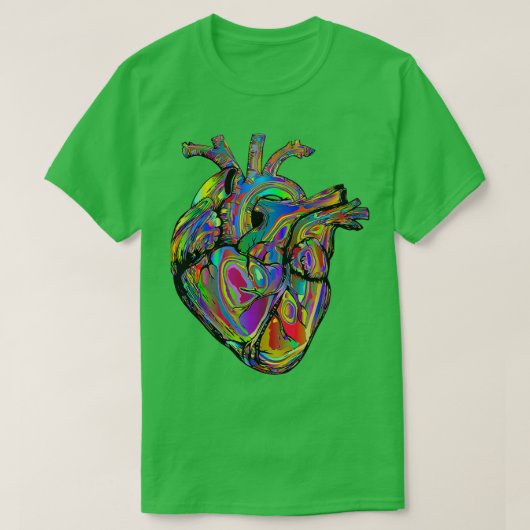 Colorful Anatomical Heart T-Shirt (Design vorne)