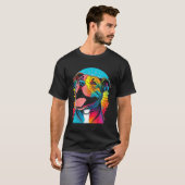 Colorful and Joyful American Pit Bull Terrier T-Shirt (Vorne ganz)