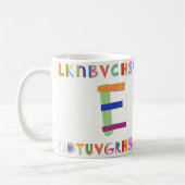 Colorful and Playful Alphabet Design Kaffeetasse (Links)