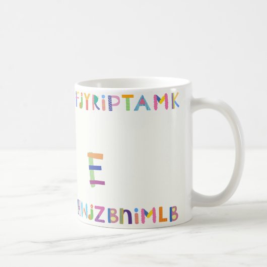 Colorful and Playful Alphabet Design Kaffeetasse (Rechts)