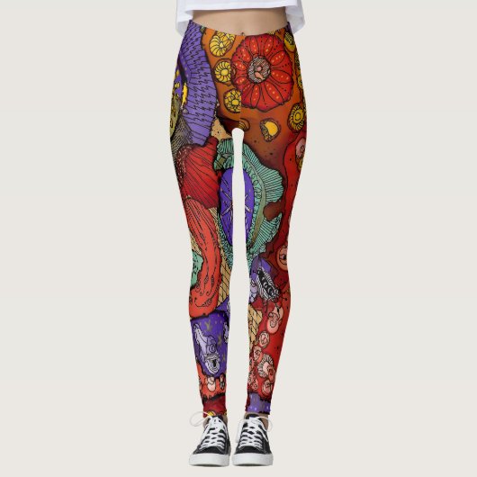 Colorful and Trendy Abstract Pattern Leggings (Vorderseite)
